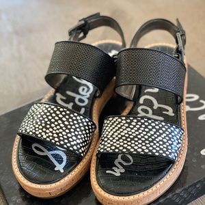 Sam Edelman Slingback Open Toe Sandals, Cork Heel